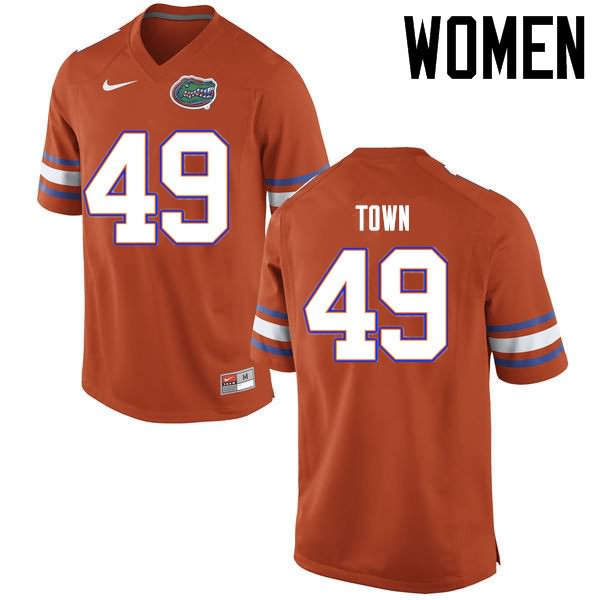 NCAA Florida Gators Cameron Town Women's #49 Nike Orange Stitched Authentic College Football Jersey ILV6464YH